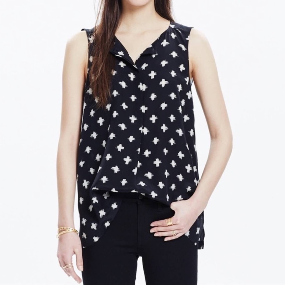 Madewell 100% Silk Sleeveless Blouse Size L